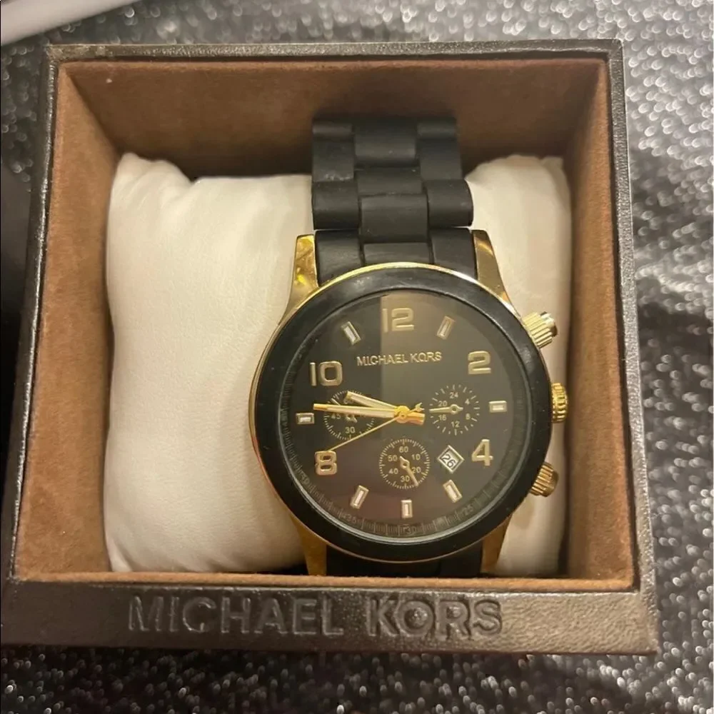 MK Caine Chrono Black Ion-plated Watch unisex 40 42mm